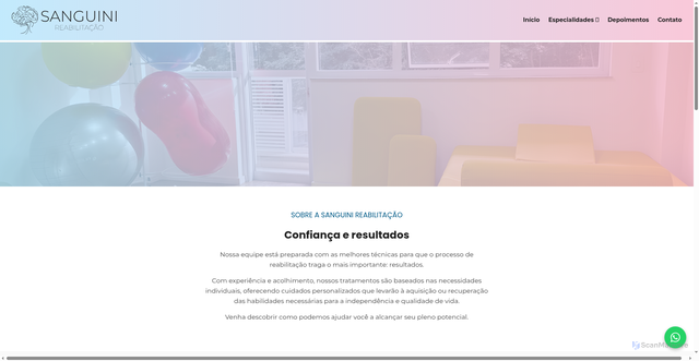 Security scan screenshot of https://sanguinireabilitacao.com.br/