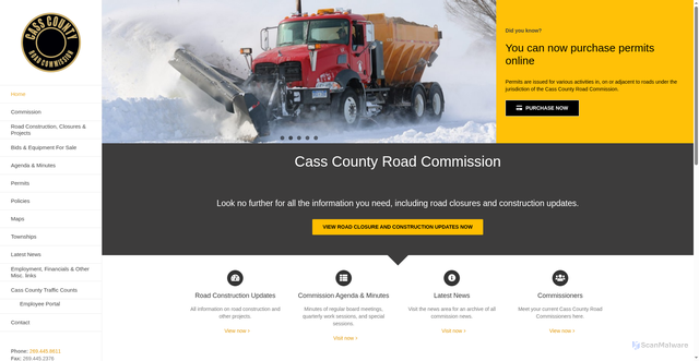 Security scan screenshot of https://casscoroadmi.gov/