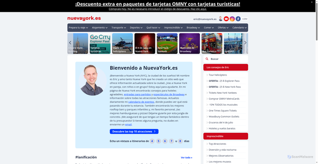 Security scan screenshot of https://www.nuevayork.es/