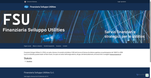 Security scan screenshot of https://www.finanziariasviluppoutilities.it