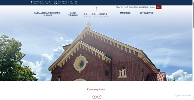 Security scan screenshot of https://corpuschristicos.org/church/