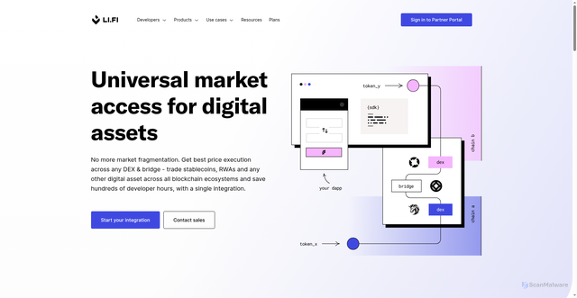 Security scan screenshot of https://li.fi/