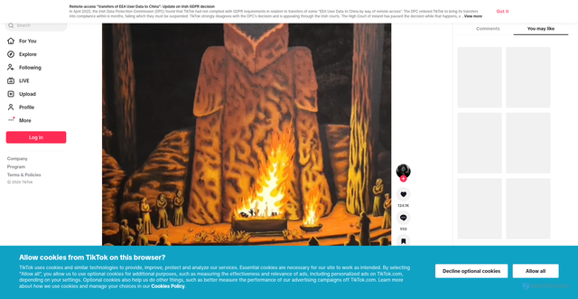 Security scan screenshot of https://vt.tiktok.com/ZS9c687pa/
