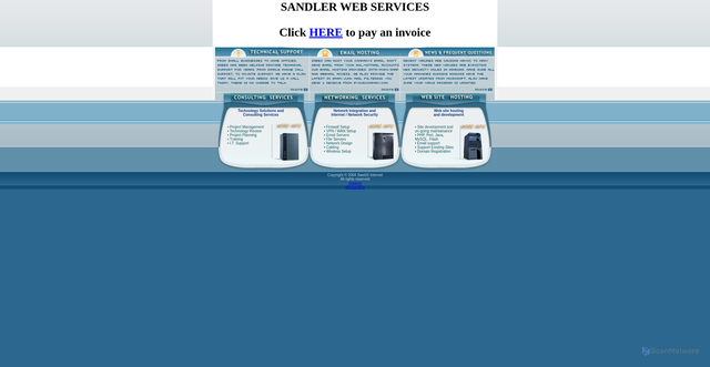 Security scan screenshot of http://www.asandler.com/
