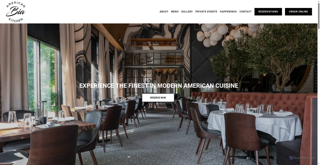 Security scan screenshot of https://biaamericankitchen.com/