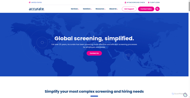 Security scan screenshot of https://www.accurate.com