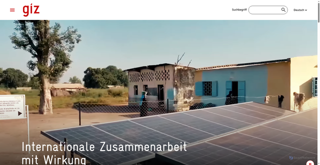 Security scan screenshot of https://www.giz.de/de