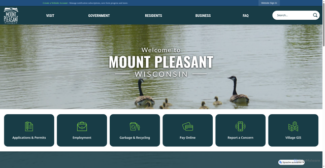 Security scan screenshot of https://www.mtpleasantwi.gov/