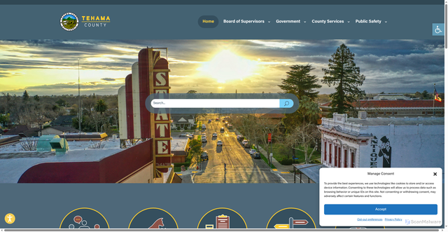 Security scan screenshot of https://www.tehama.gov/