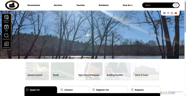 Security scan screenshot of https://carrollcountyga.gov/