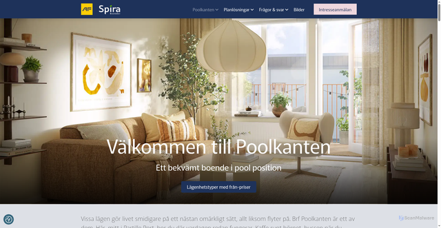 Security scan screenshot of https://brfpoolkanten.se