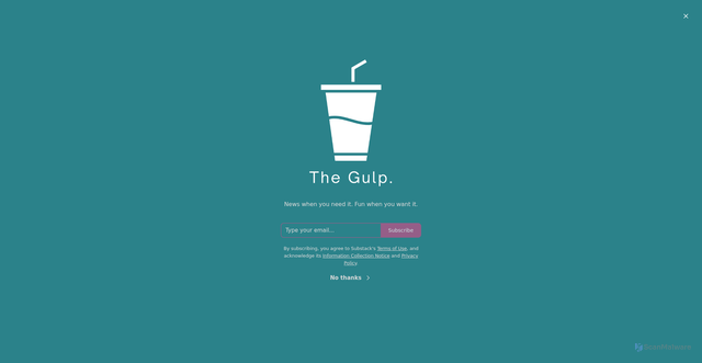 Security scan screenshot of https://thegulp.substack.com