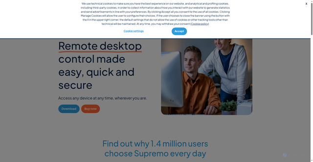 Security scan screenshot of https://supremocontrol.com