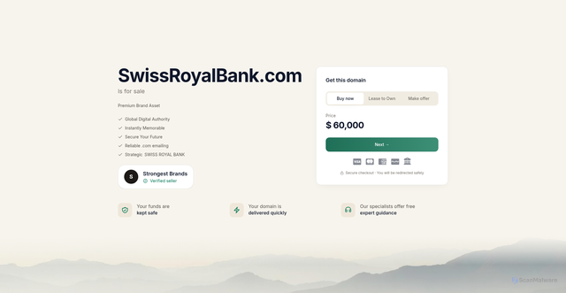Security scan screenshot of http://swissroyalbank.com/