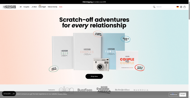 Security scan screenshot of https://theadventurechallenge.com