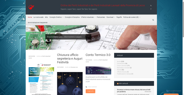 Security scan screenshot of https://www.periti-industriali.lecce.it