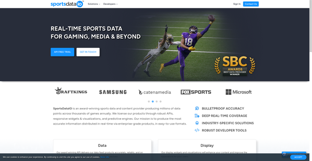 Security scan screenshot of https://sportsdata.io
