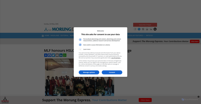 Security scan screenshot of https://morungexpress.com/mlf-honours-hslc-hsslc-achievers-of-humtso-village