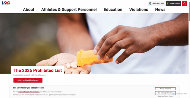 Security scan screenshot of https://www.ukad.org.uk/