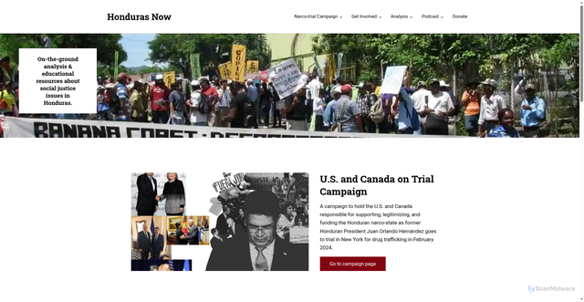 Security scan screenshot of https://www.hondurasnow.org/