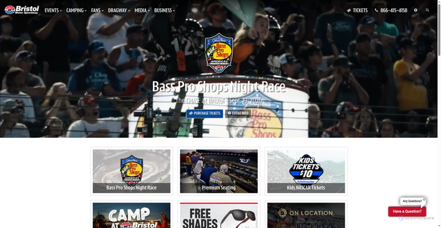 Security scan screenshot of https://www.bristolmotorspeedway.com/