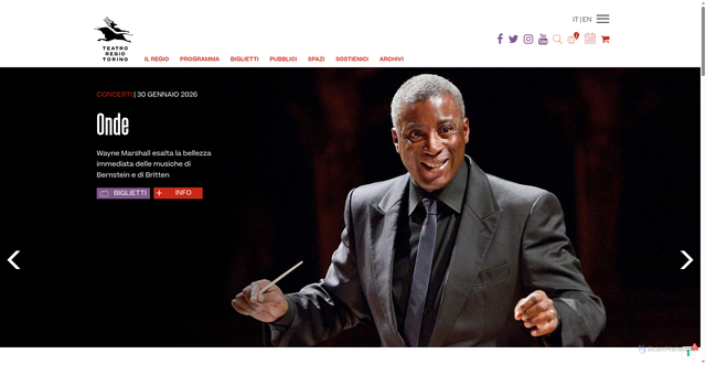 Security scan screenshot of https://www.teatroregio.torino.it/