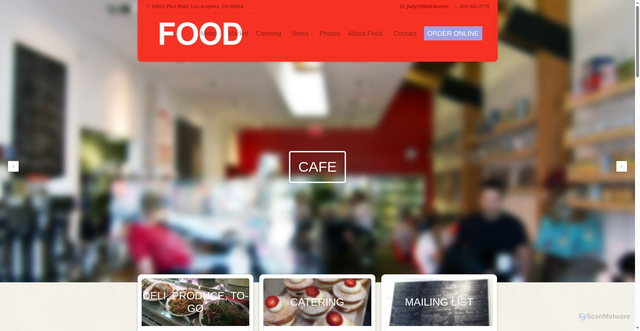 Security scan screenshot of https://food-la.com/