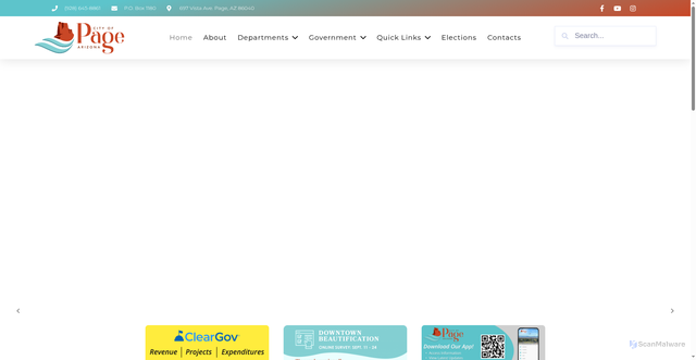 Security scan screenshot of http://pageaz.gov/