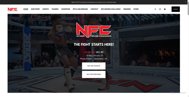 Security scan screenshot of https://www.nfcfighting.com/
