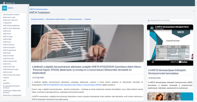 Security scan screenshot of https://tudasbazis.ekreta.hu