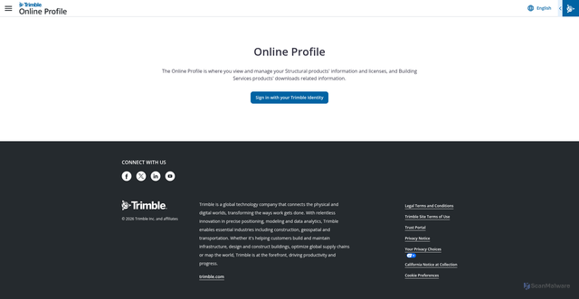 Security scan screenshot of https://account.tekla.com