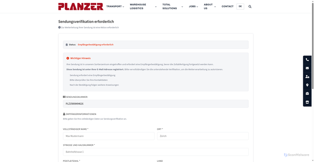 Security scan screenshot of https://planzr.vercel.app