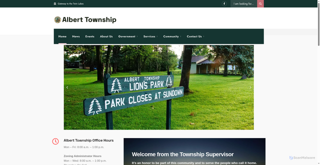 Security scan screenshot of https://alberttwpmi.gov/