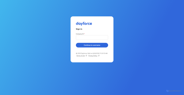 Security scan screenshot of https://us232.dayforcehcm.com