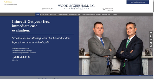 Security scan screenshot of https://www.woodgresham.com/