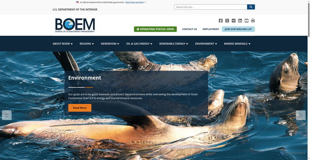 Security scan screenshot of https://www.boem.gov/