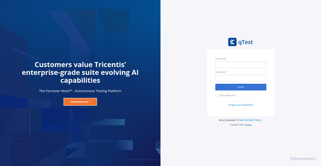 Security scan screenshot of https://eliteeu.qtestnet.com