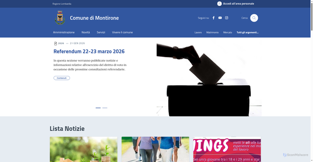 Security scan screenshot of https://comune.montirone.bs.it/