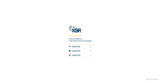 Security scan screenshot of https://www.kbr.com/en
