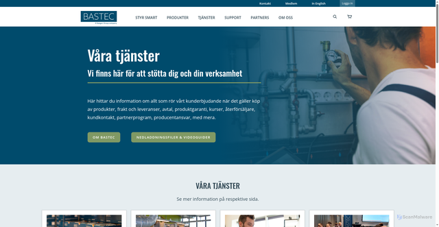 Security scan screenshot of https://www.bastec.se/tjanster/
