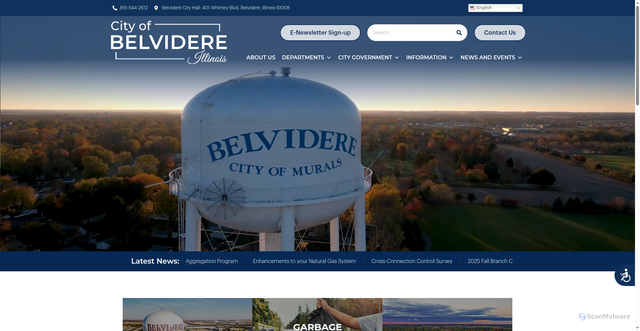 Security scan screenshot of https://www.belvidereil.gov/
