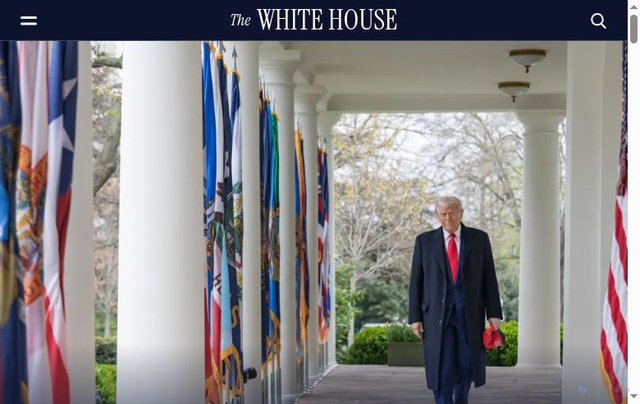 Security scan screenshot of https://www.whitehouse.gov/