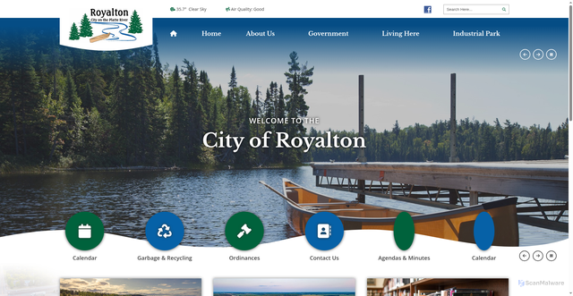 Security scan screenshot of https://cityofroyaltonmn.gov/