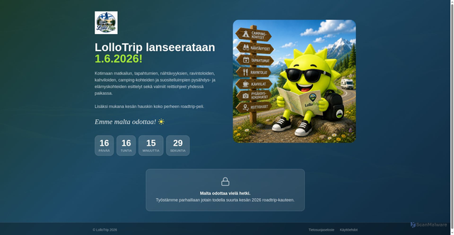 Security scan screenshot of https://lollotrip.com/