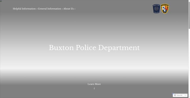 Security scan screenshot of https://buxtonmepd.gov/