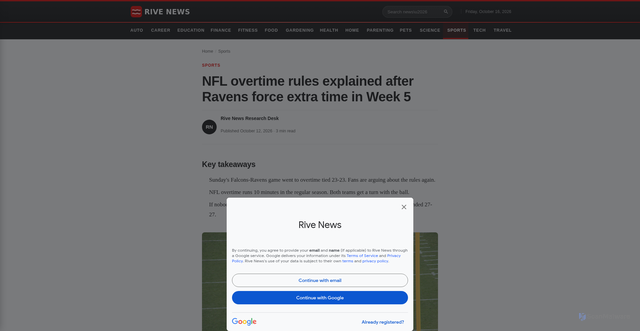 Security scan screenshot of https://rivenews.com/sports/nfl-overtime-rules-explained-2026/
