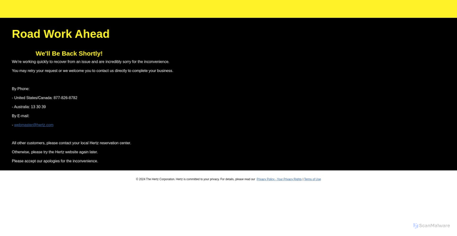 Security scan screenshot of https://images.hertz.com
