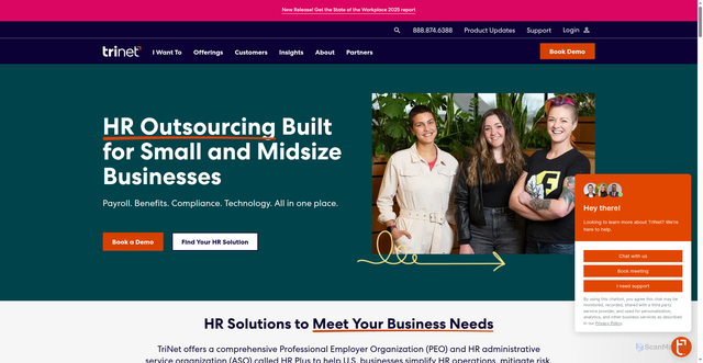 Security scan screenshot of https://trinet.com