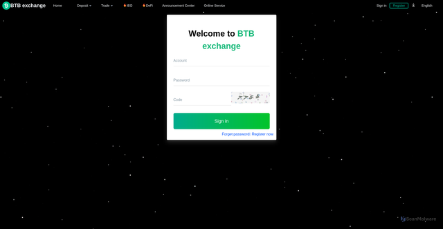 Security scan screenshot of https://btbuu.com/User/index