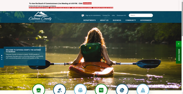 Security scan screenshot of https://www.catoosacountyga.gov/